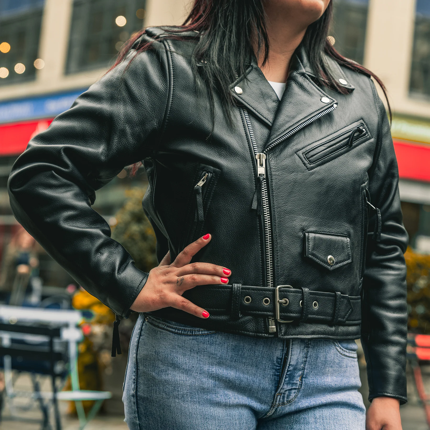 Bikerlicious - Women's Motorcycle Leather Jacket - Image 5