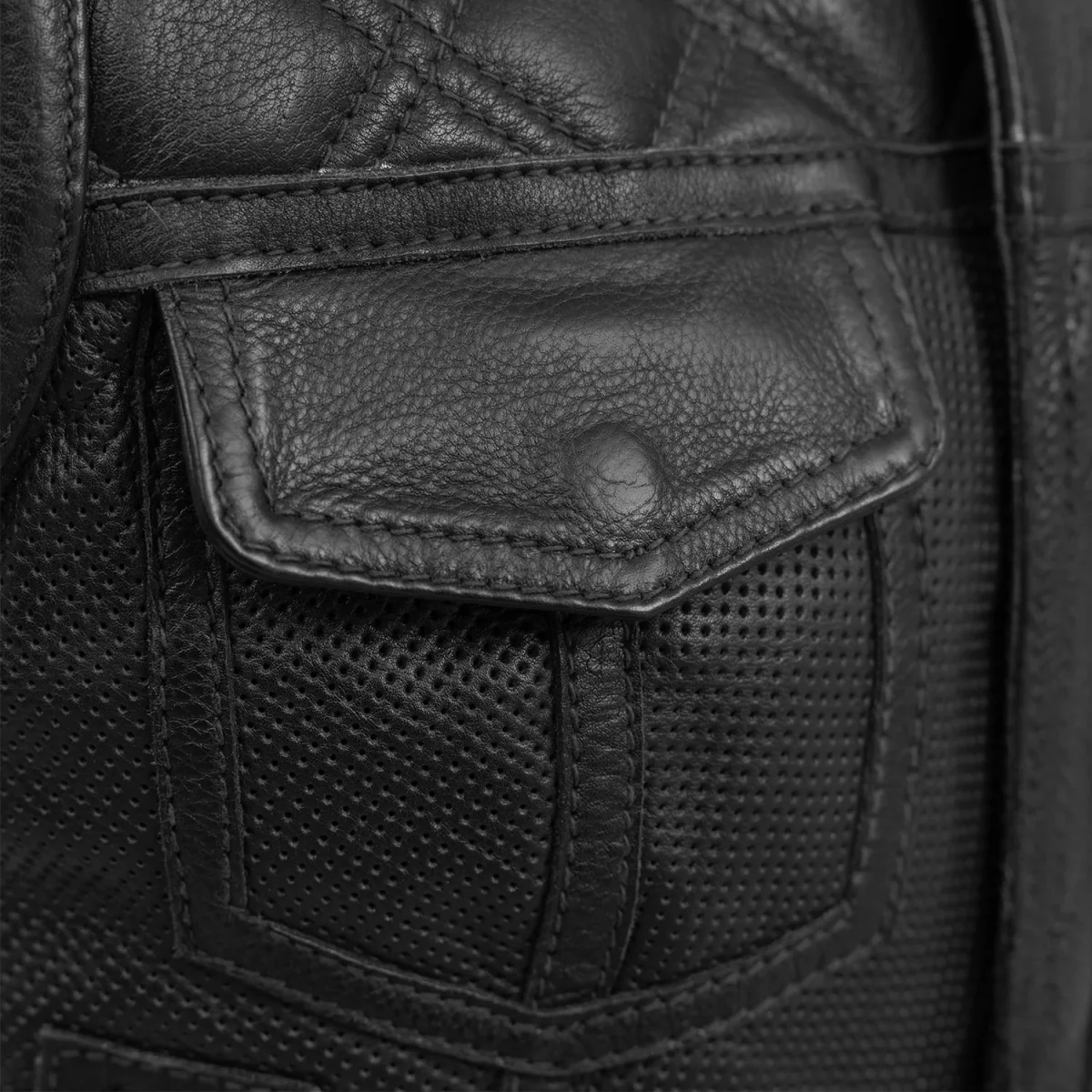 Bonnie Perforated Women's Motorcycle Leather Vest - Image 4