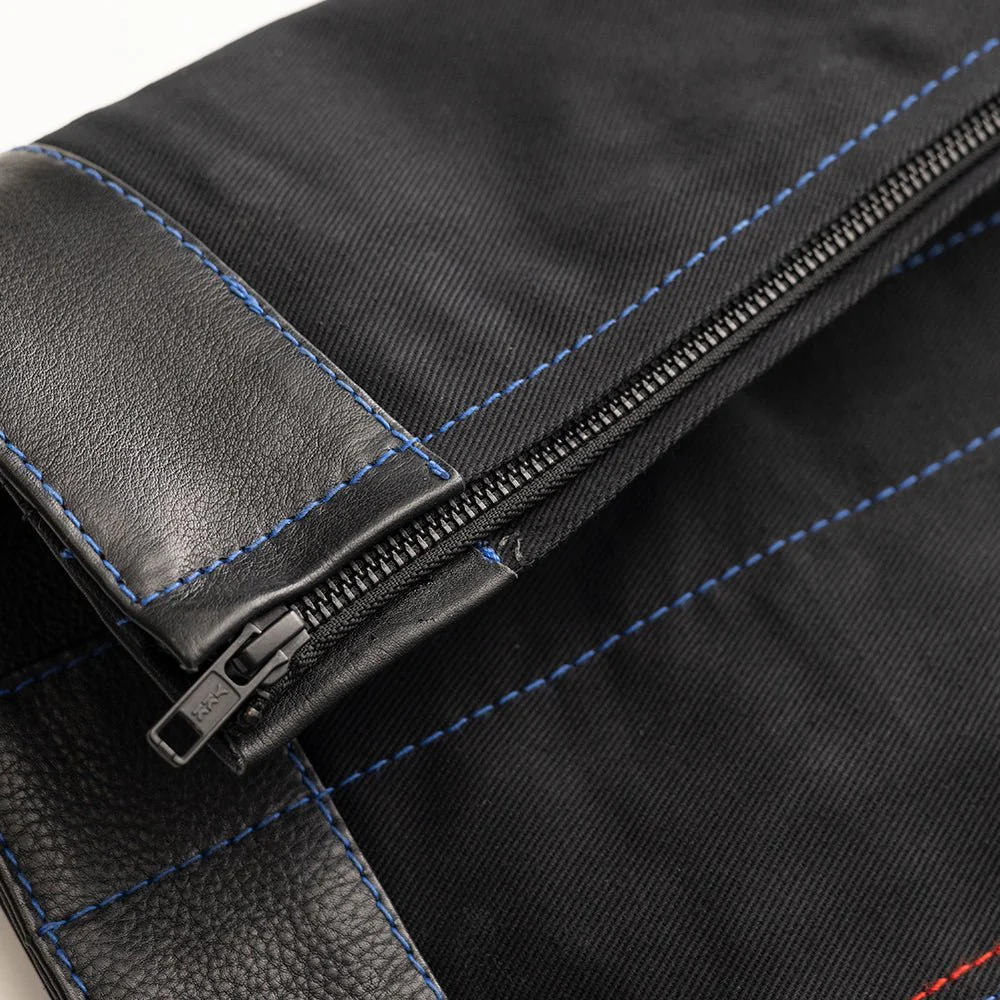 Colossus - Men's Leather/Twill Motorcycle Vest - Limited Edition - Image 5