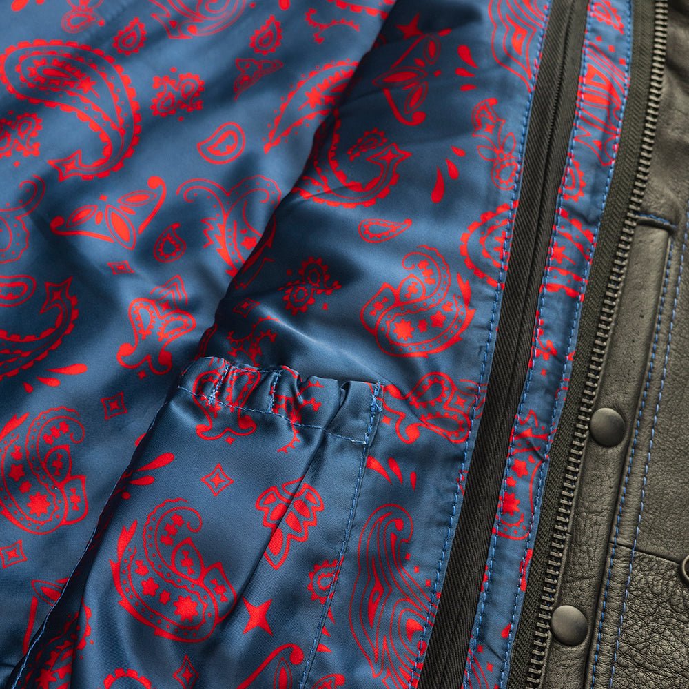 Colossus - Men's Leather/Twill Motorcycle Vest - Limited Edition - Image 6