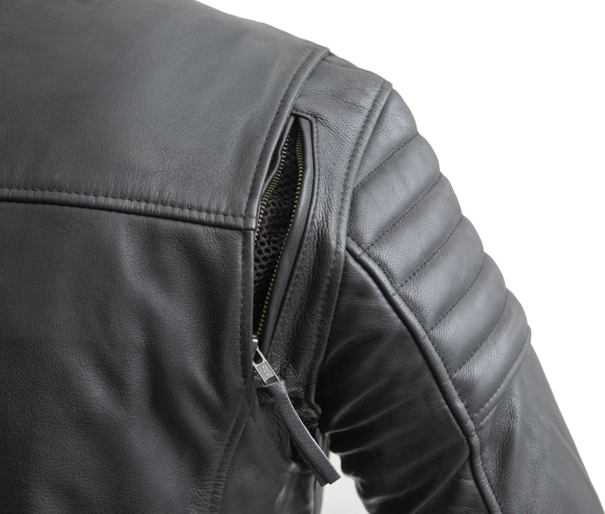Commuter Men's Motorcycle Leather Jacket - Image 11