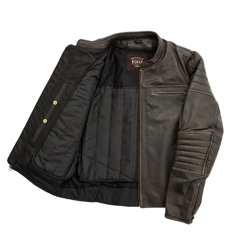 Commuter Men's Motorcycle Leather Jacket - Image 6