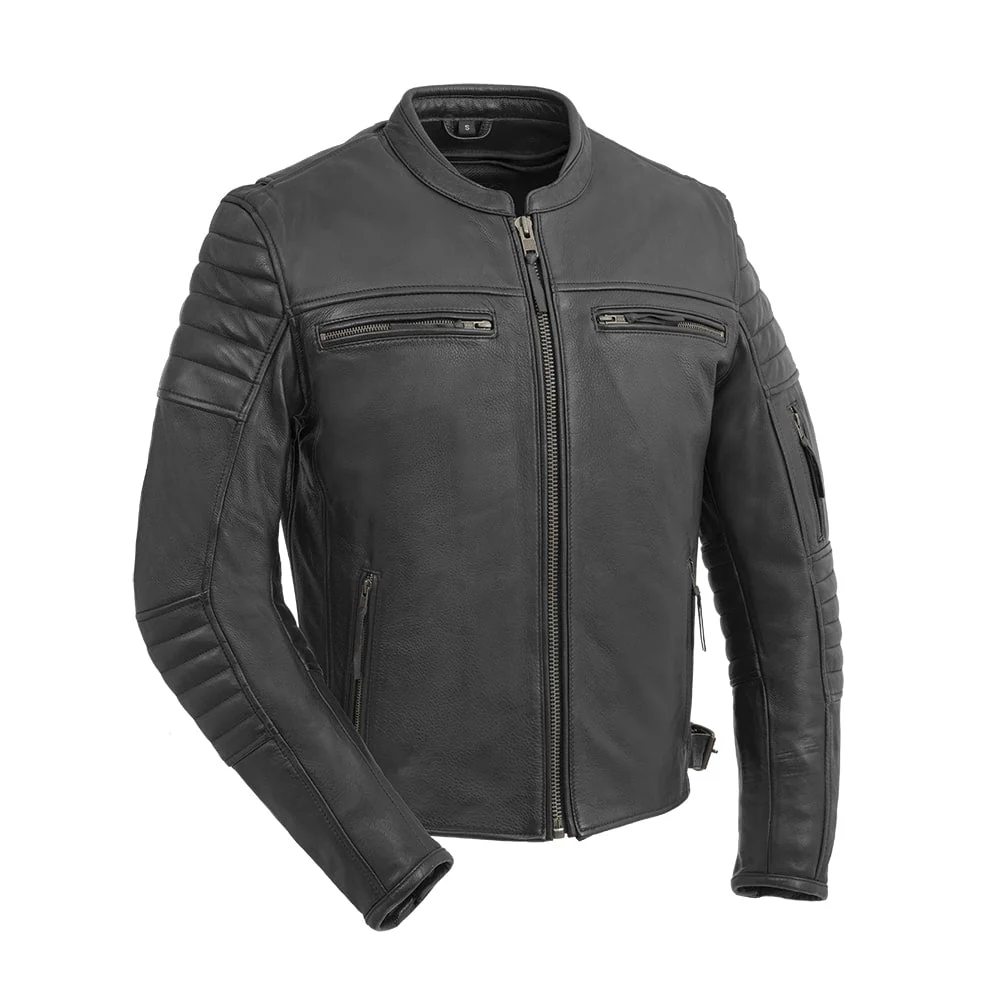 Commuter Men's Motorcycle Leather Jacket - Image 7