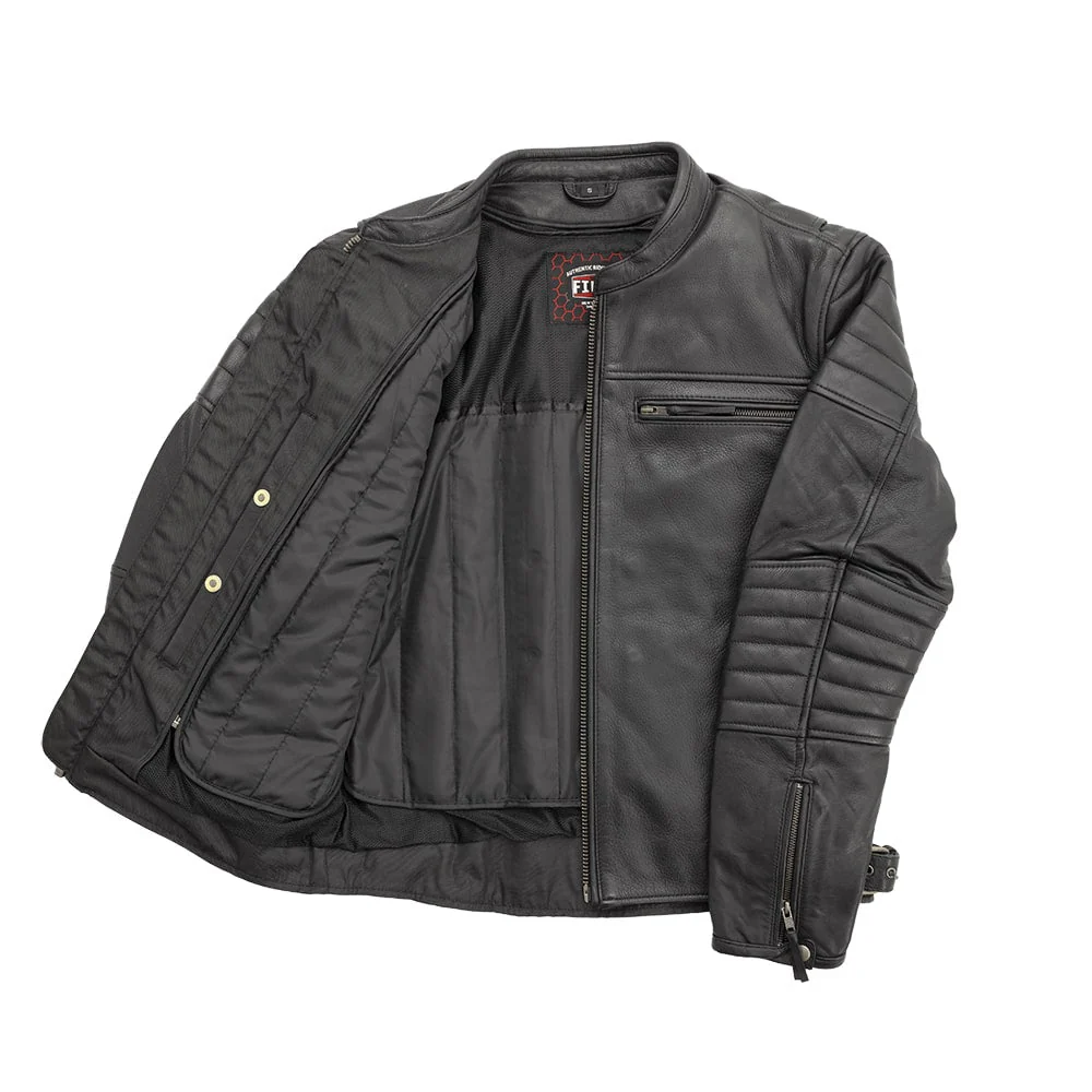Commuter Men's Motorcycle Leather Jacket - Image 9