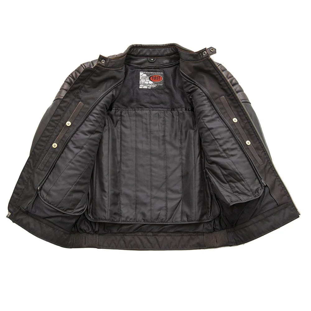 Crusader Men's Motorcycle Leather Jacket - Image 10