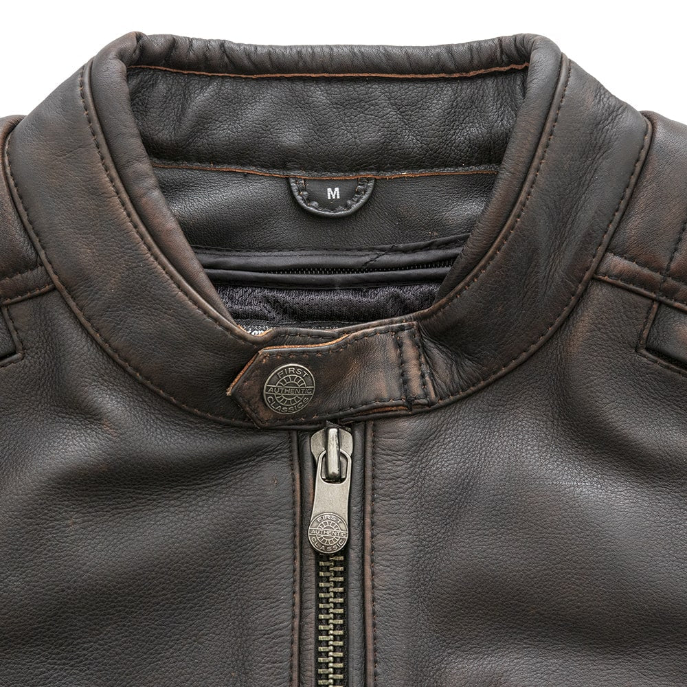 Crusader Men's Motorcycle Leather Jacket - Image 11