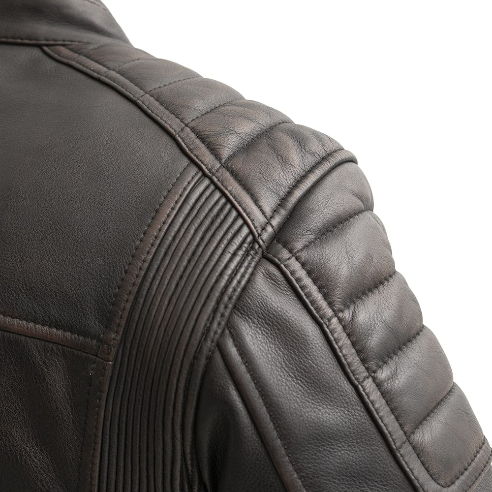 Crusader Men's Motorcycle Leather Jacket - Image 12