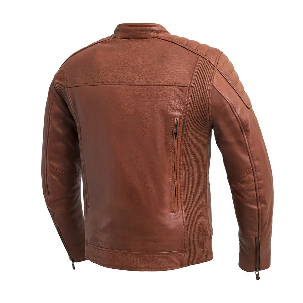 Crusader Men's Motorcycle Leather Jacket - Image 3