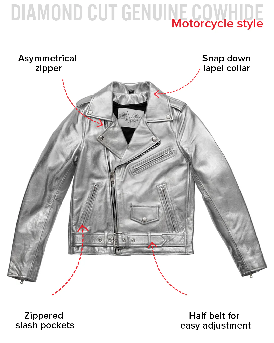 Deirdre - Women's BHBR Motorcycle Leather Jacket - Image 9