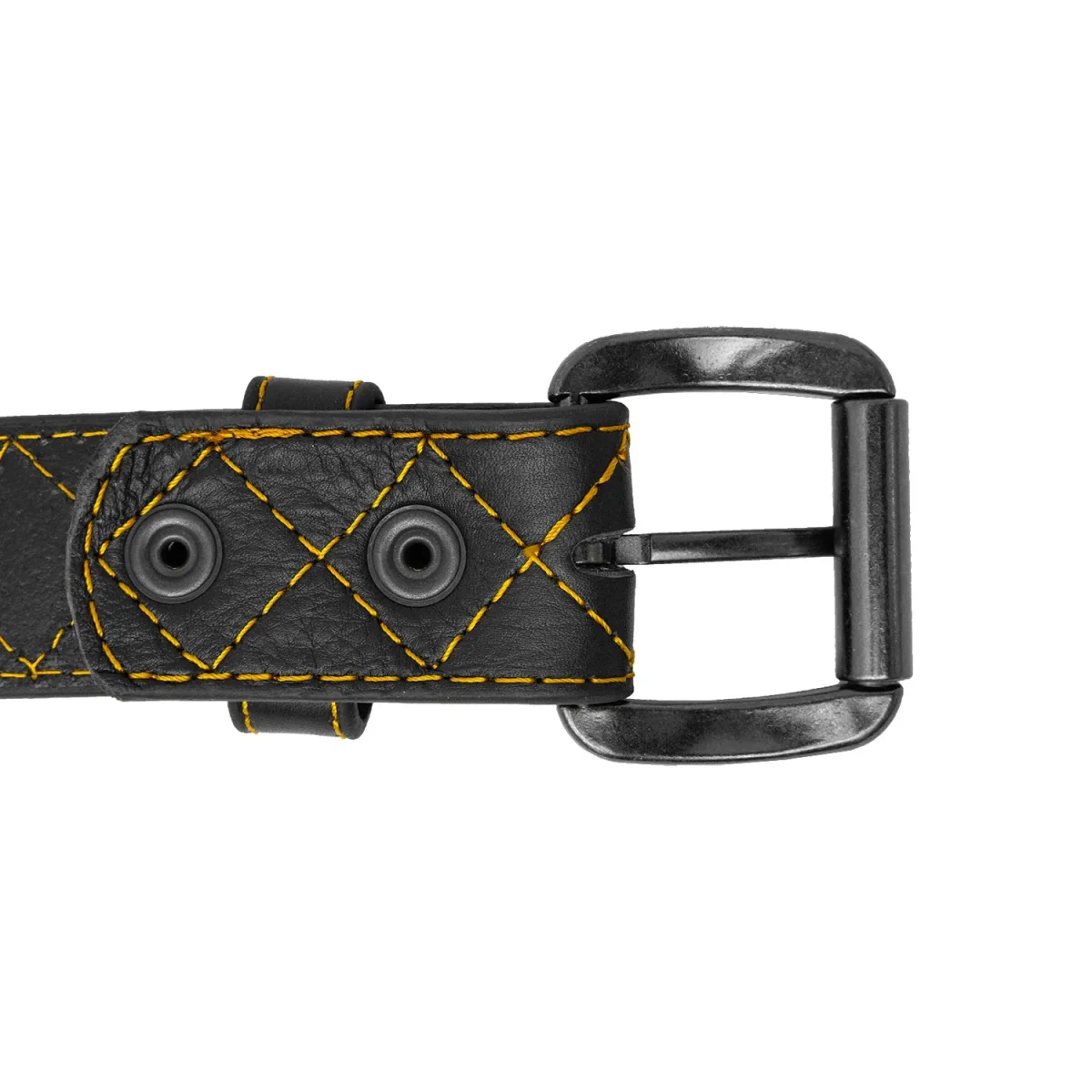 Diamond Quilted Leather Belt - Image 11