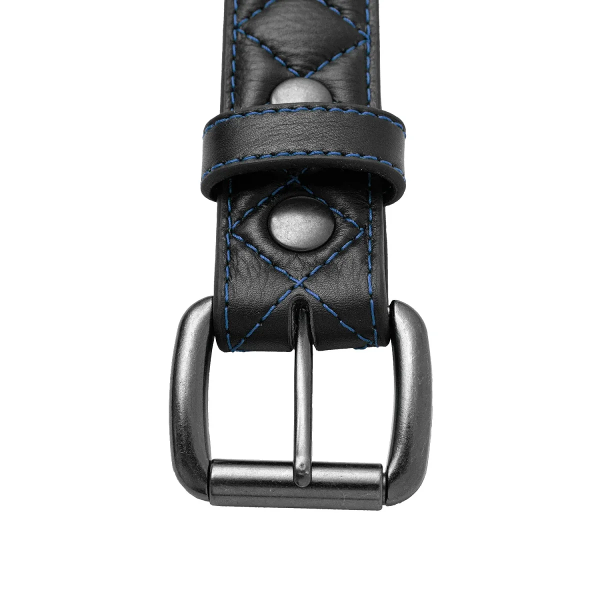 Diamond Quilted Leather Belt - Image 13
