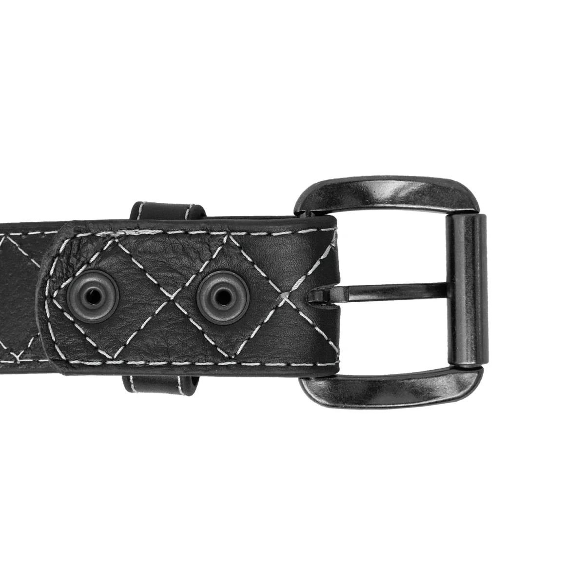 Diamond Quilted Leather Belt - Image 5