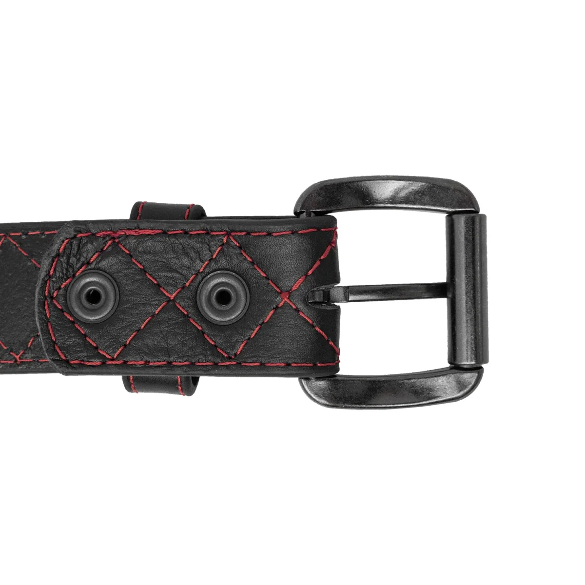 Diamond Quilted Leather Belt - Image 8