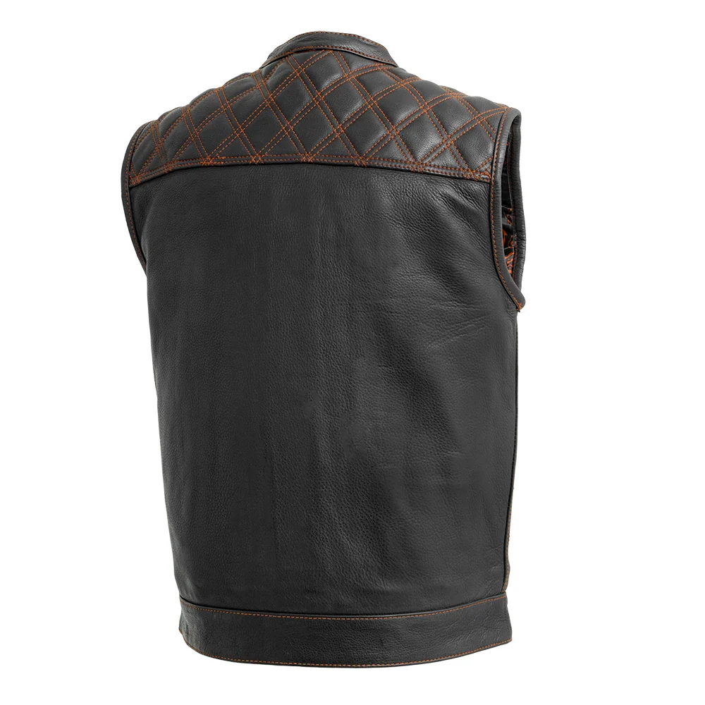 Downside Men's Motorcycle Leather Vest - Image 29