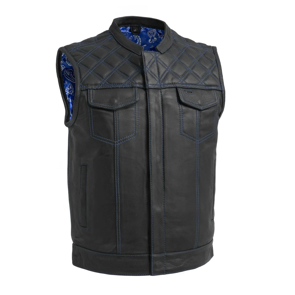Downside Men's Motorcycle Leather Vest - Image 6