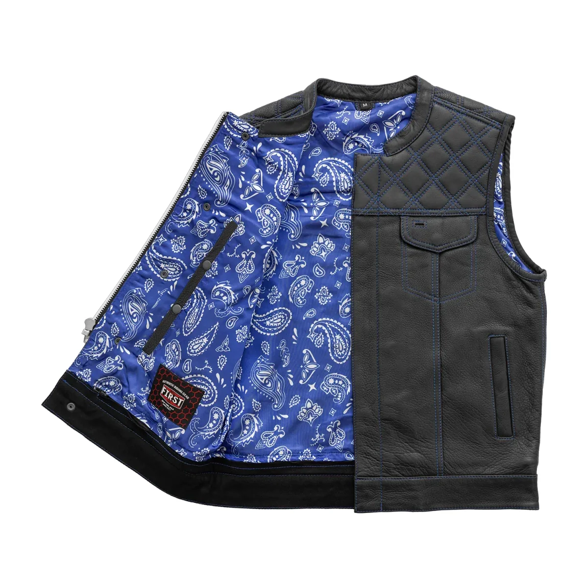 Downside Men's Motorcycle Leather Vest - Image 8