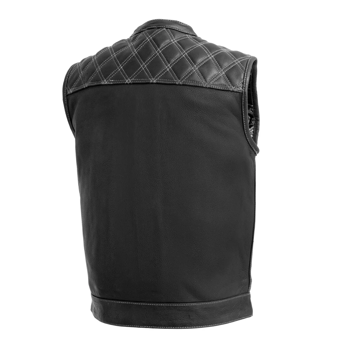 Downside Men's Motorcycle Leather Vest - Image 12