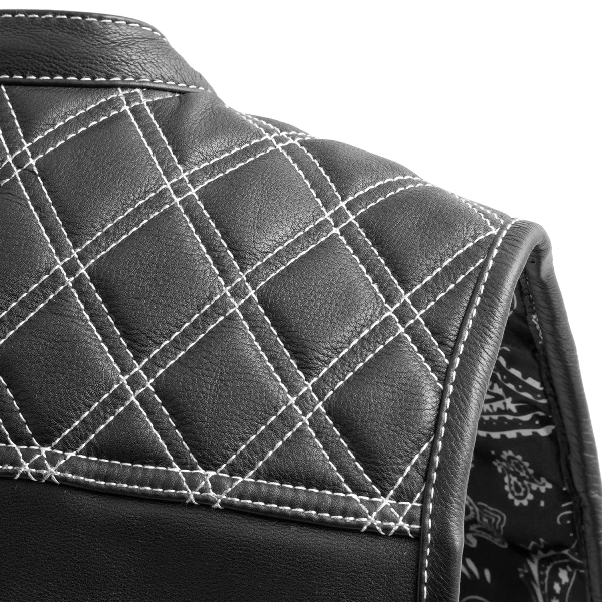 Downside Men's Motorcycle Leather Vest - Image 15