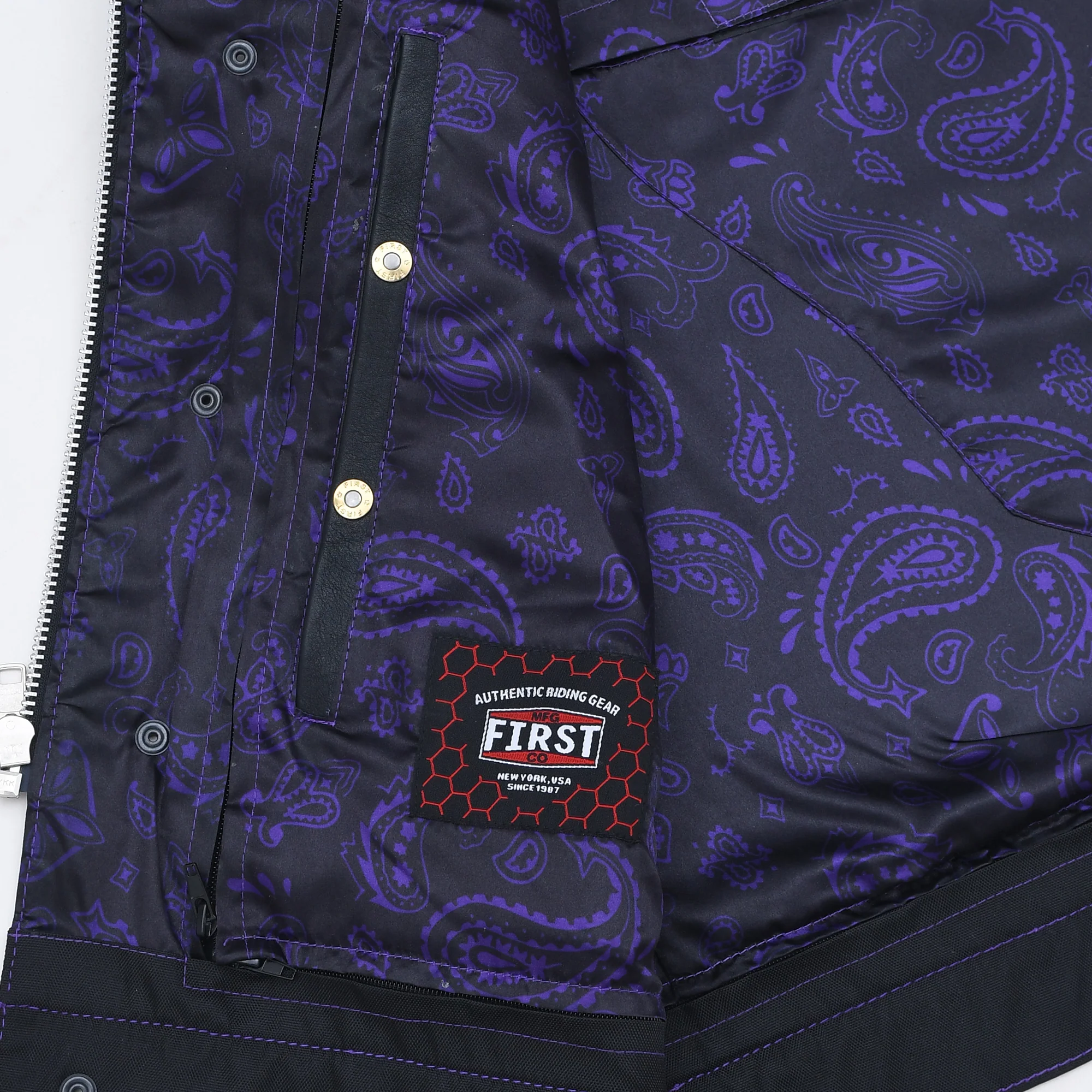 Downside Men's Motorcycle Leather Vest - Image 38