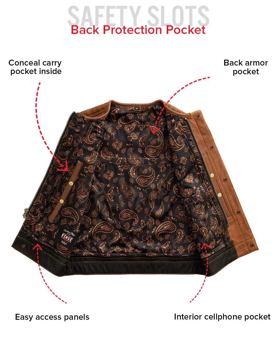 Dust Devil Men's Motorcycle Leather Vest (limited edition) - Image 8