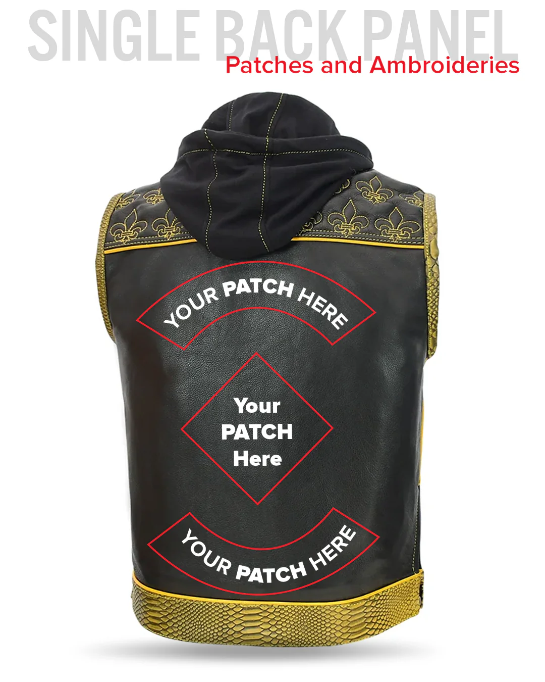 Dynasty Men's Club Style Leather Biker Vest - Image 12