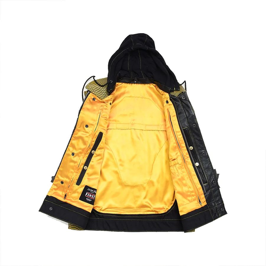 Dynasty Men's Club Style Leather Biker Vest - Image 3