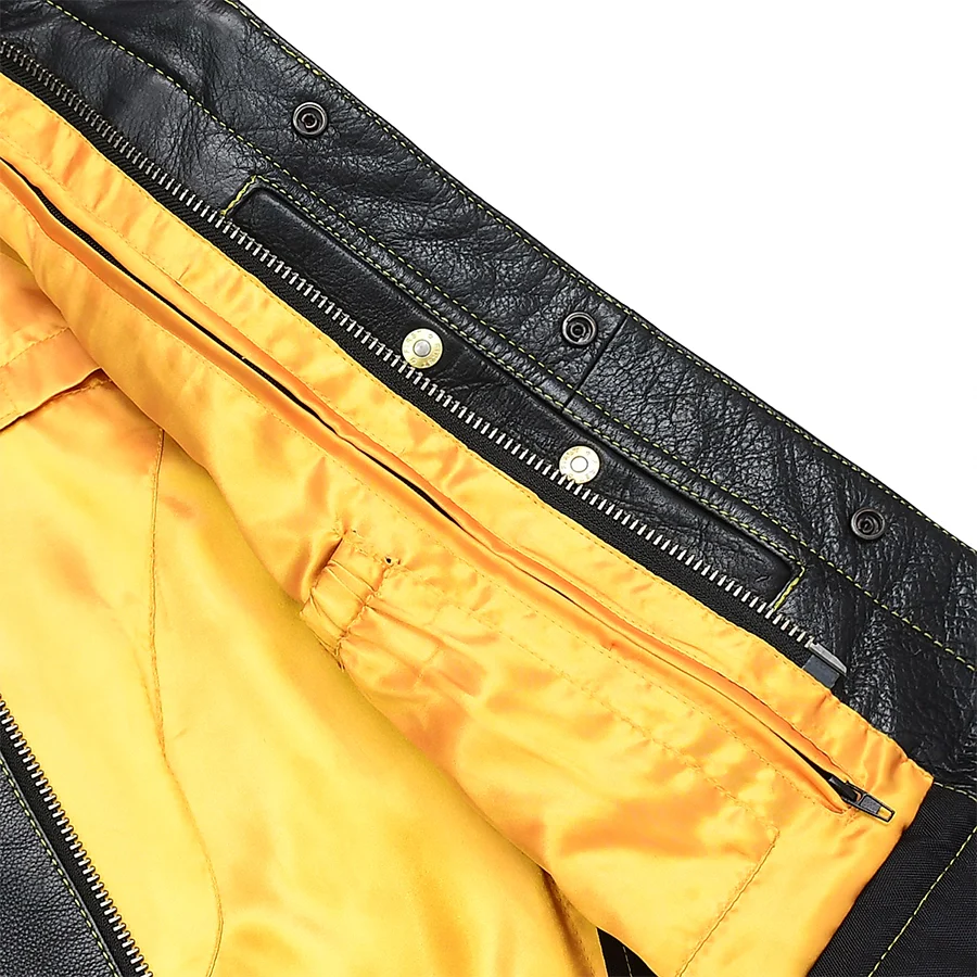 Dynasty Men's Club Style Leather Biker Vest - Image 4