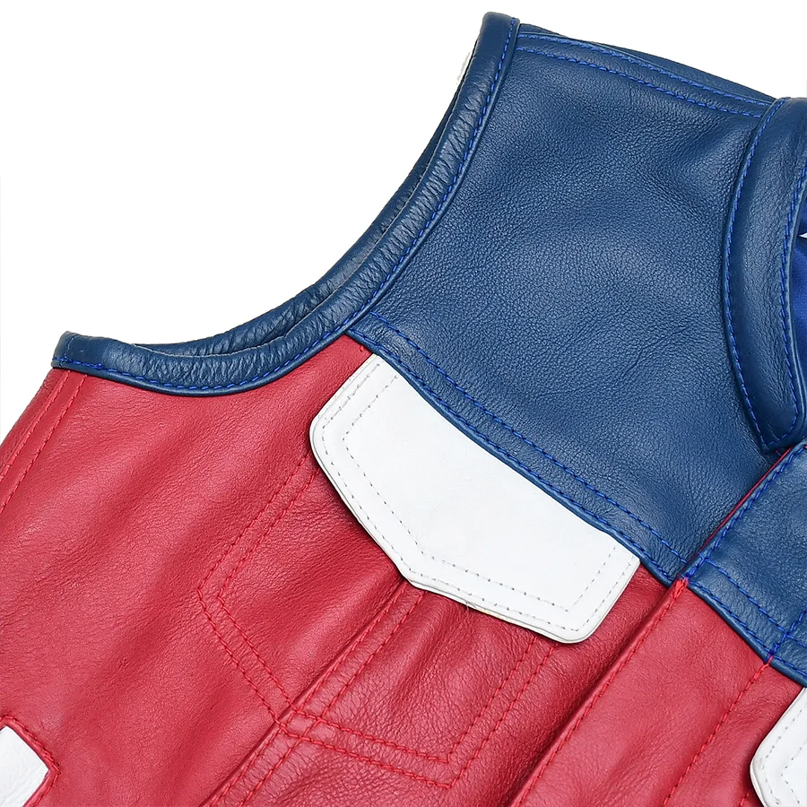 Freedom Belle Women's Motorcycle Leather Vest - Image 4