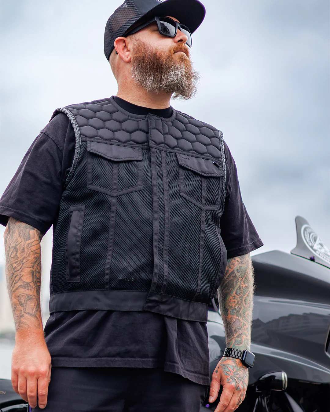 Hornet Moto Mesh Men's Club Style Vest - Image 33