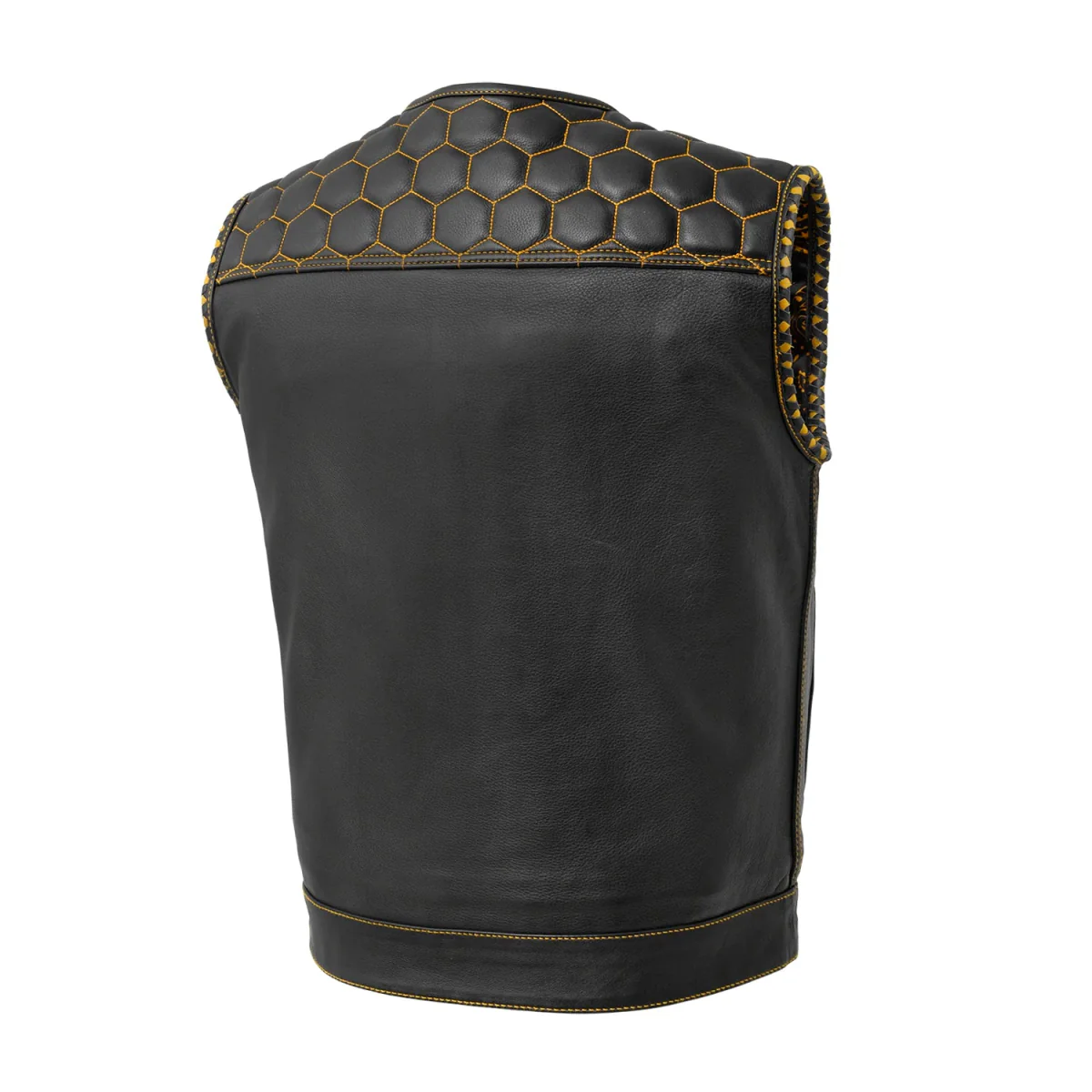 Hornet Men's Club Style Leather Vest - Image 17