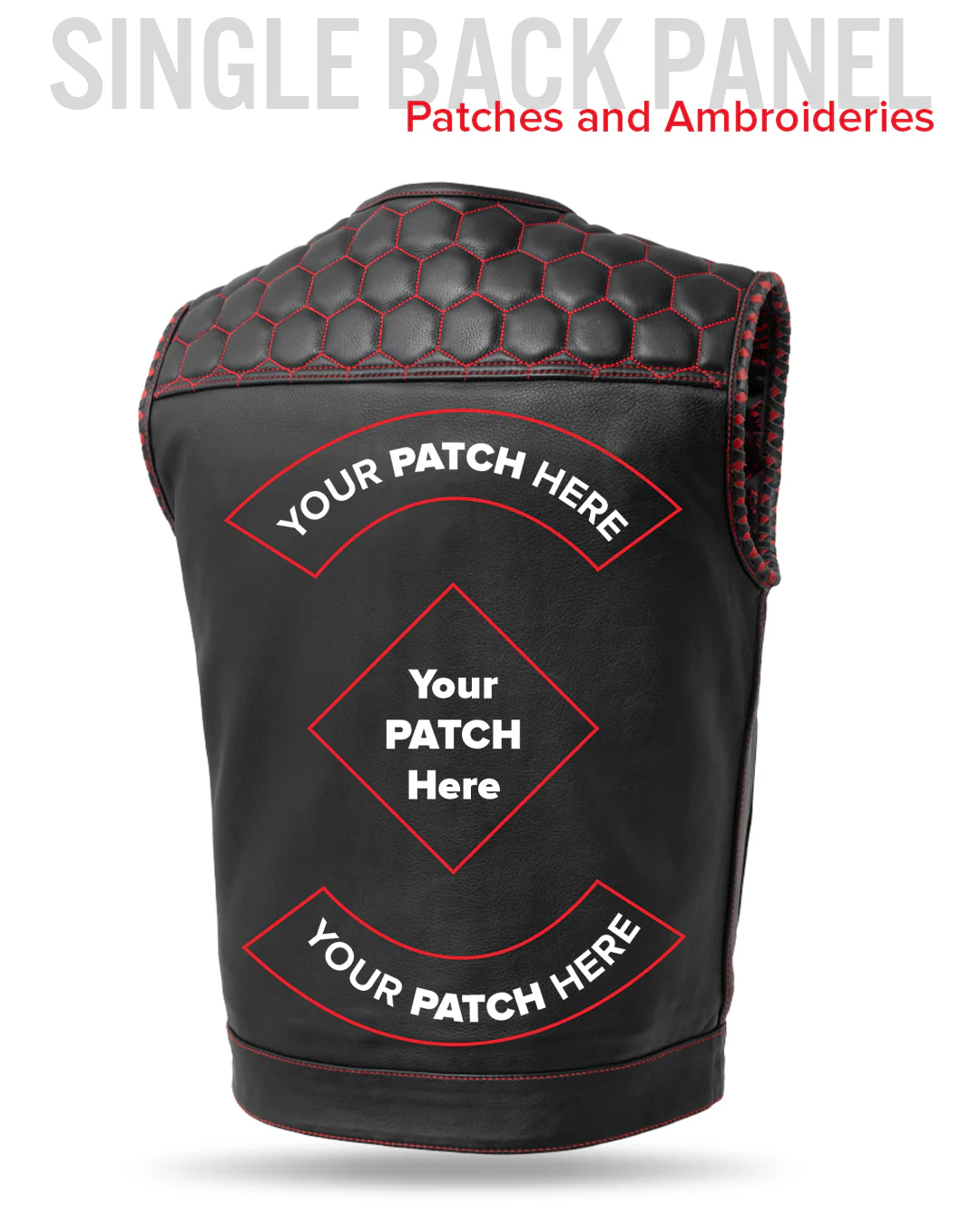 Hornet Men's Club Style Leather Vest - Image 31