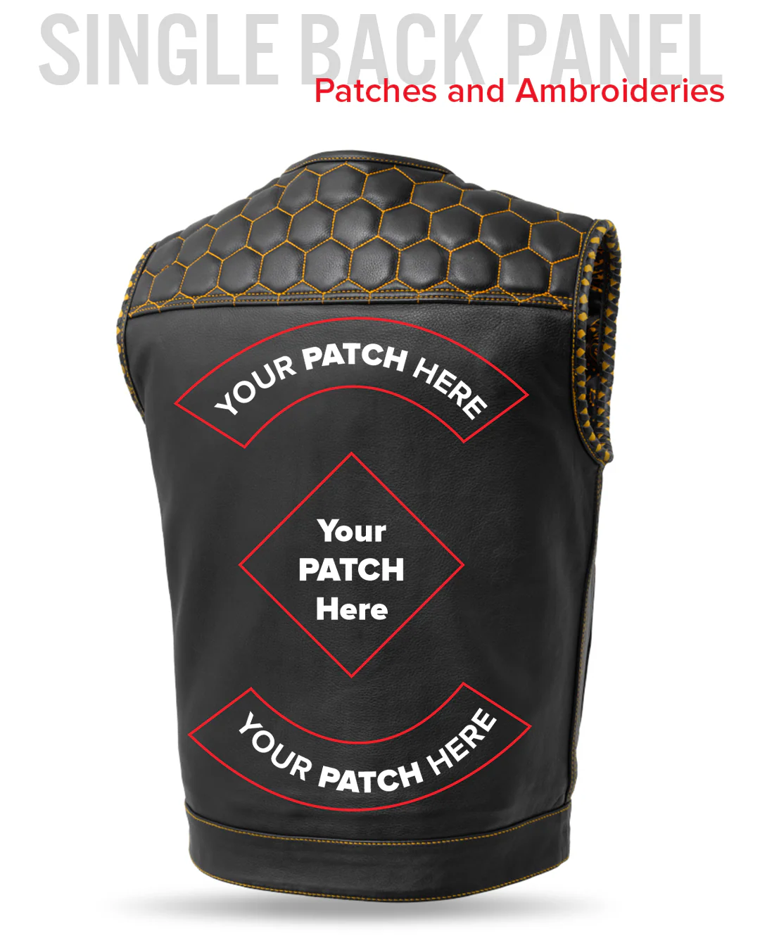 Hornet Men's Club Style Leather Vest - Image 33