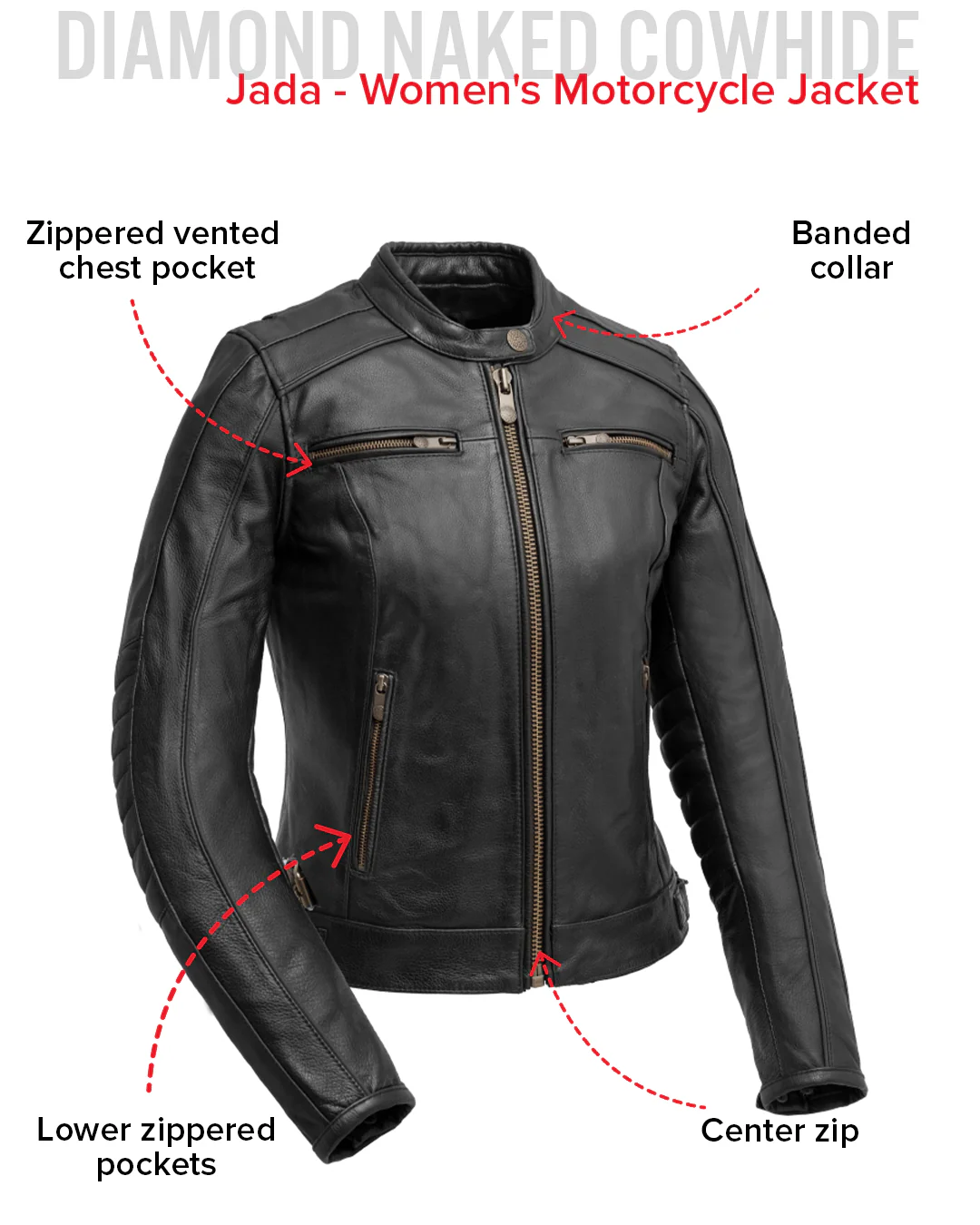 Jada - Women's Motorcycle Leather Jacket - Image 6