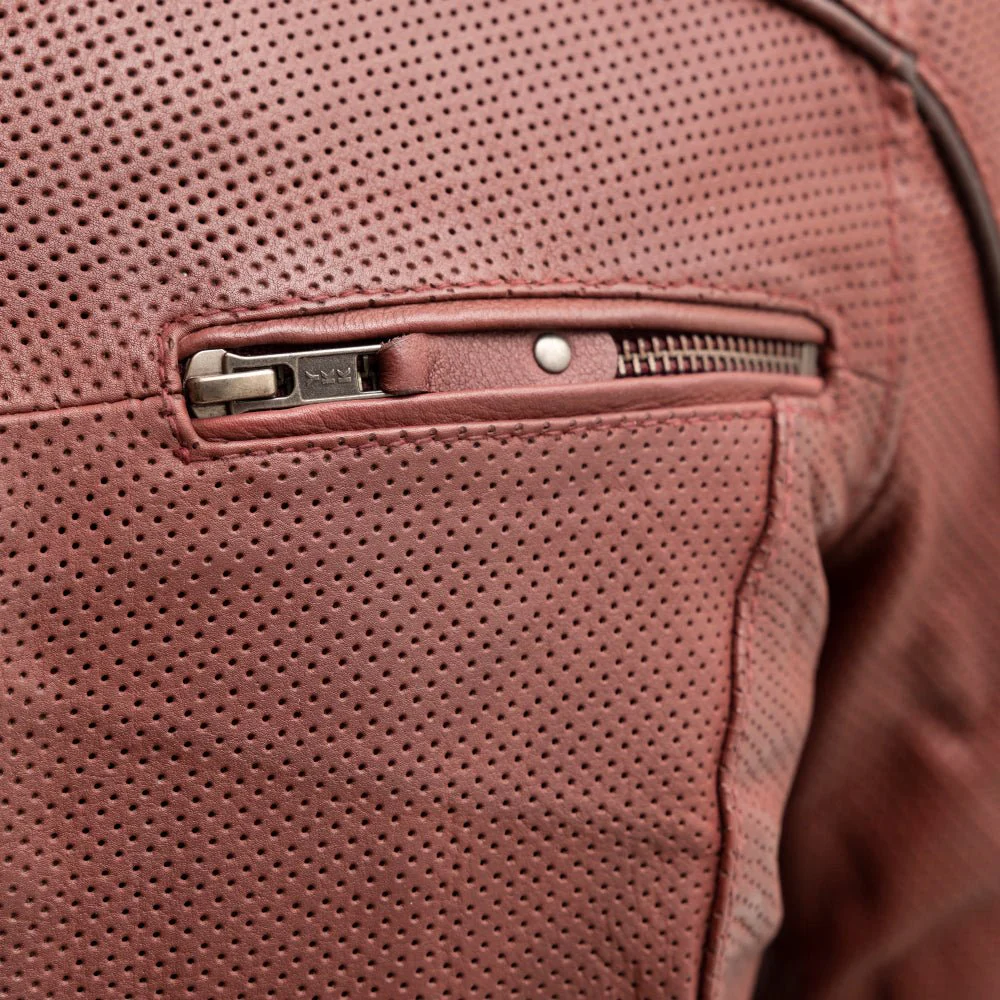 Jada - Women's Perforated Motorcycle Leather Jacket - Image 3