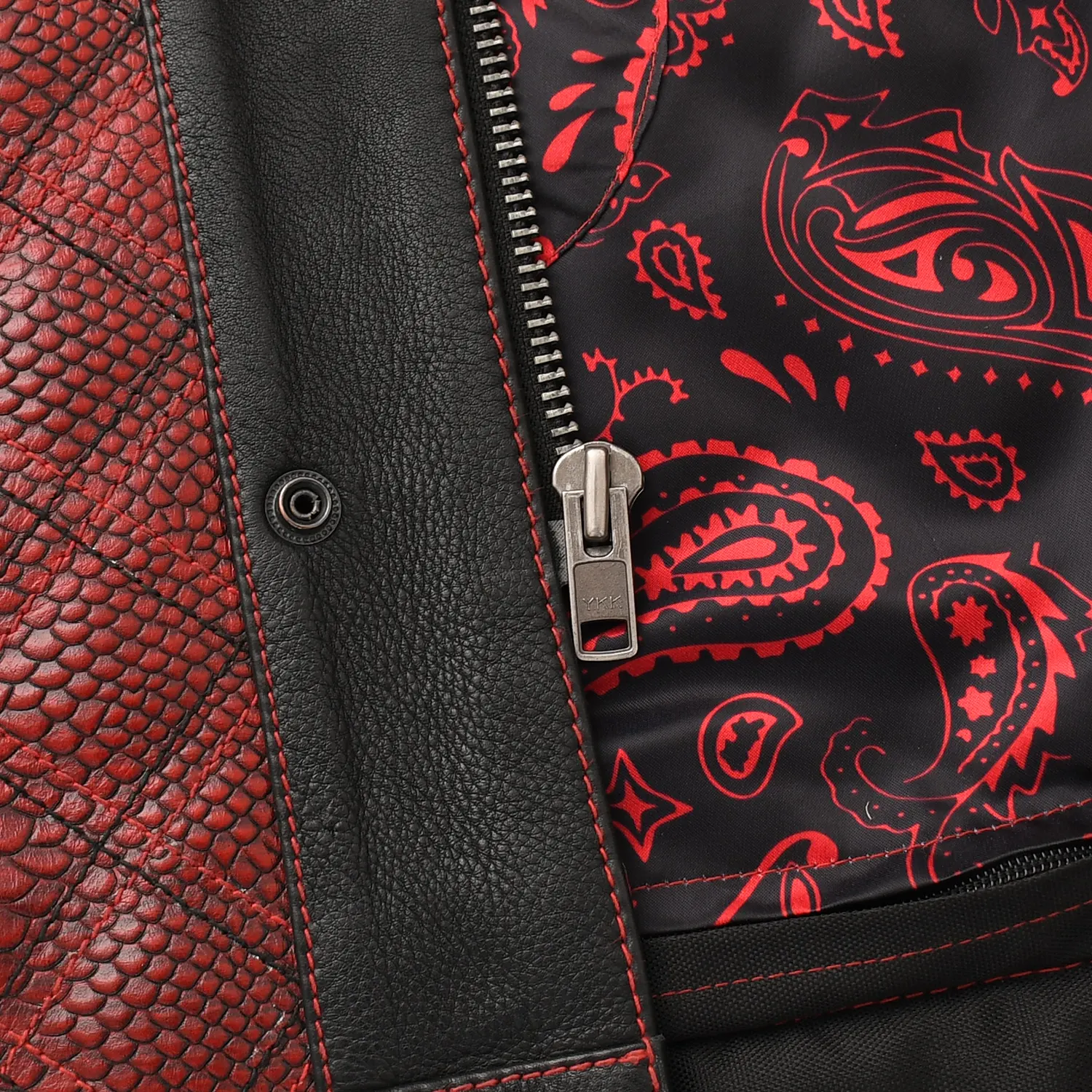 Kingsnake Men’s Motorcycle Leather Vest - Image 10