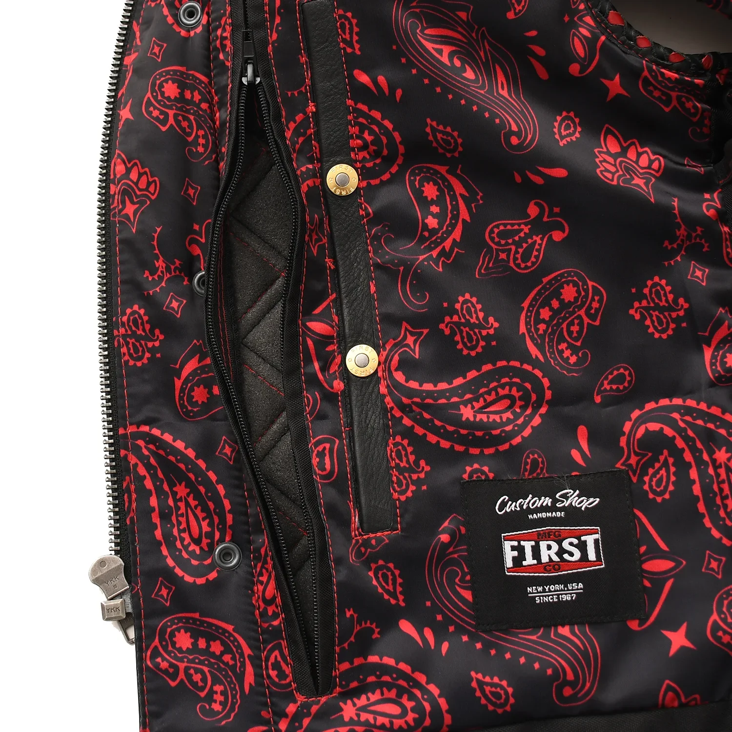 Kingsnake Men’s Motorcycle Leather Vest - Image 14