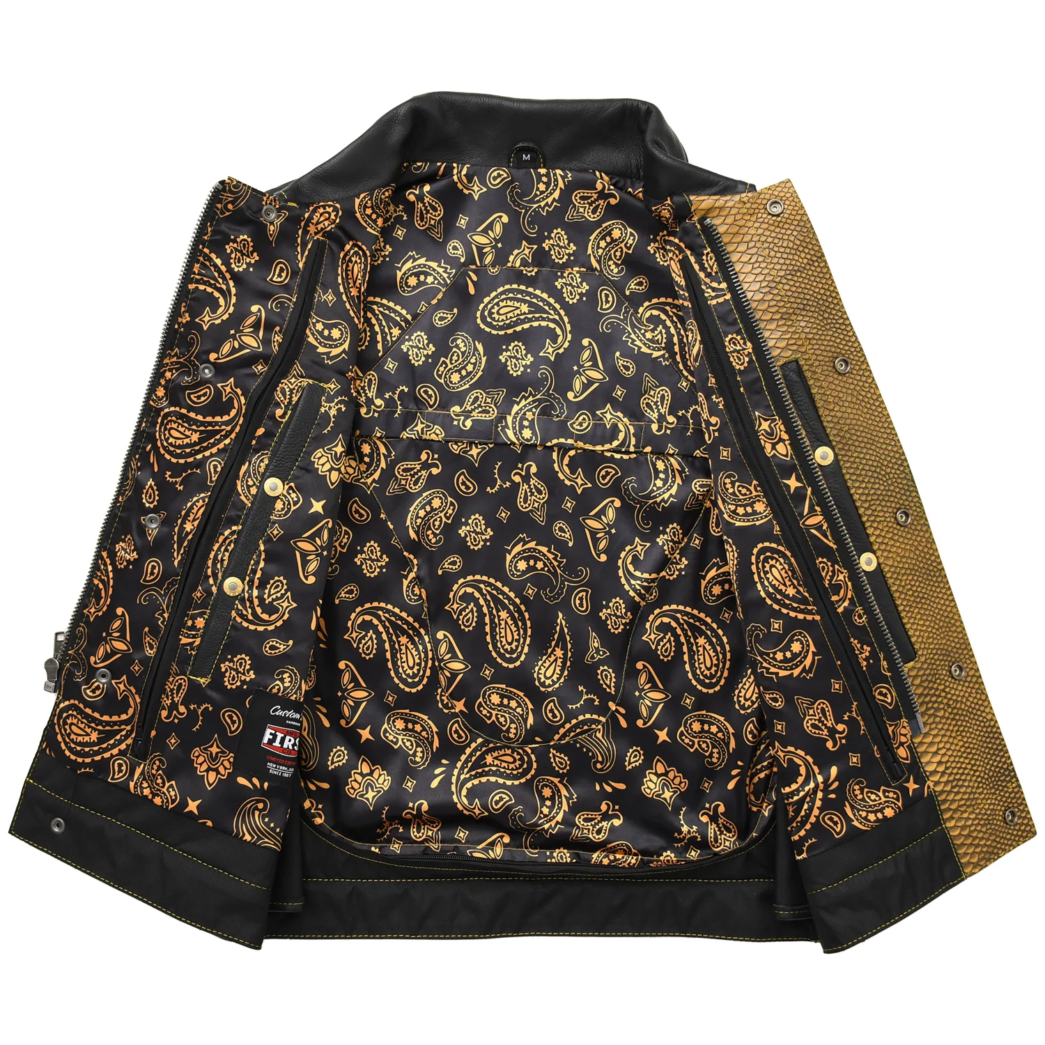 Kingsnake Men’s Motorcycle Leather Vest - Image 17