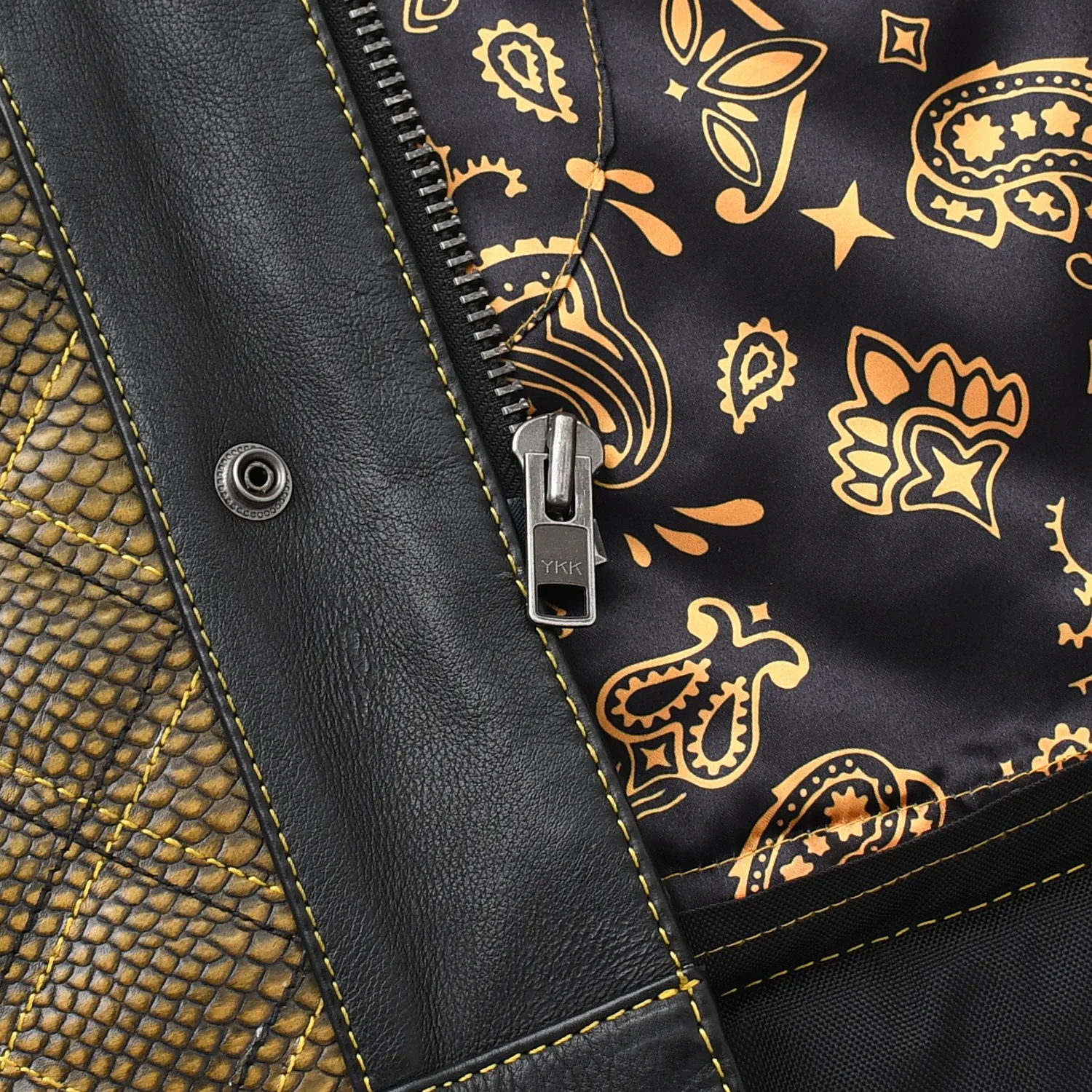 Kingsnake Men’s Motorcycle Leather Vest - Image 26