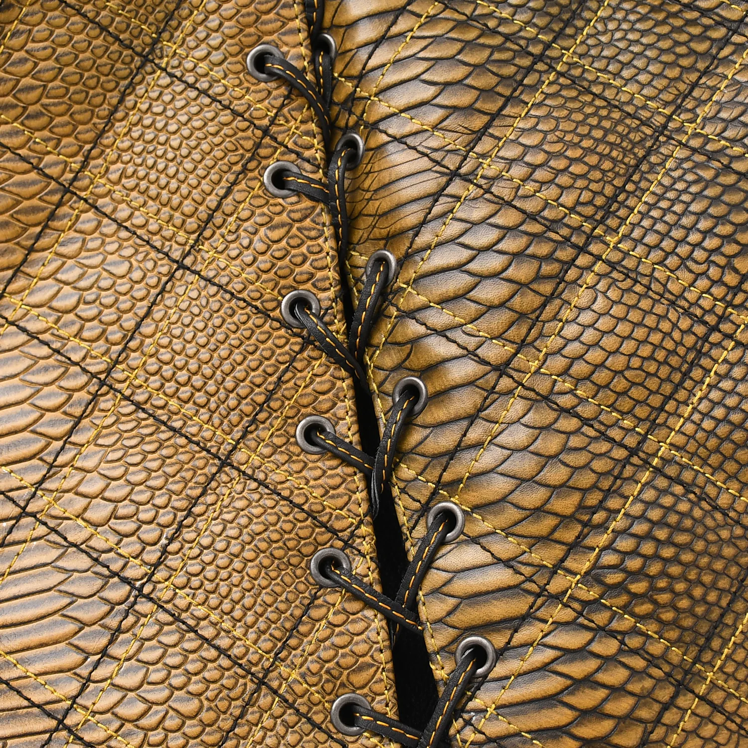 Kingsnake Men’s Motorcycle Leather Vest - Image 28