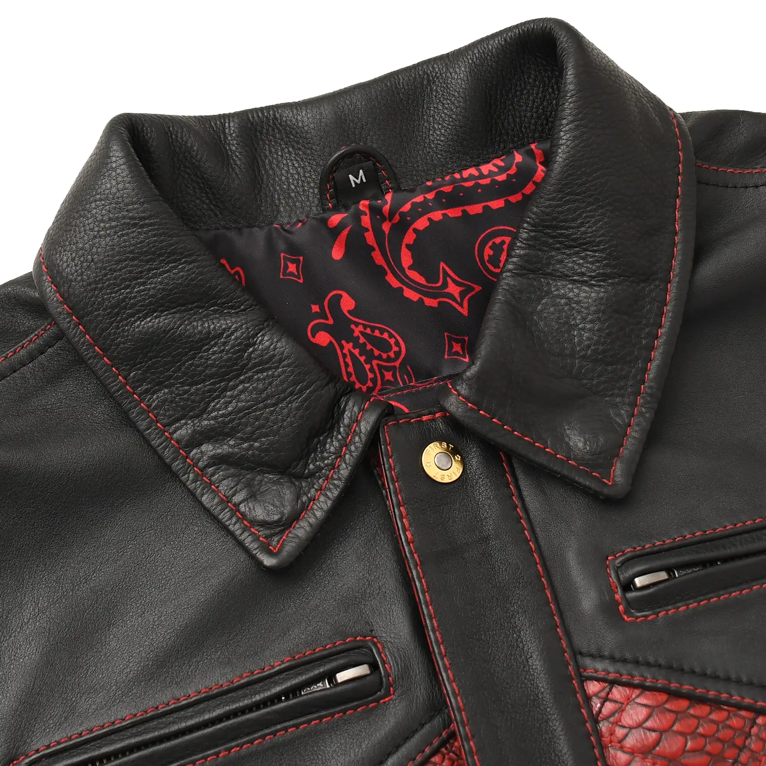 Kingsnake Men’s Motorcycle Leather Vest - Image 3