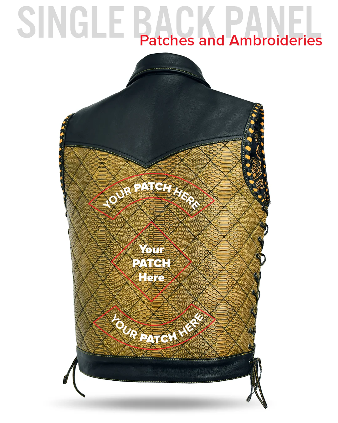 Kingsnake Men’s Motorcycle Leather Vest - Image 31
