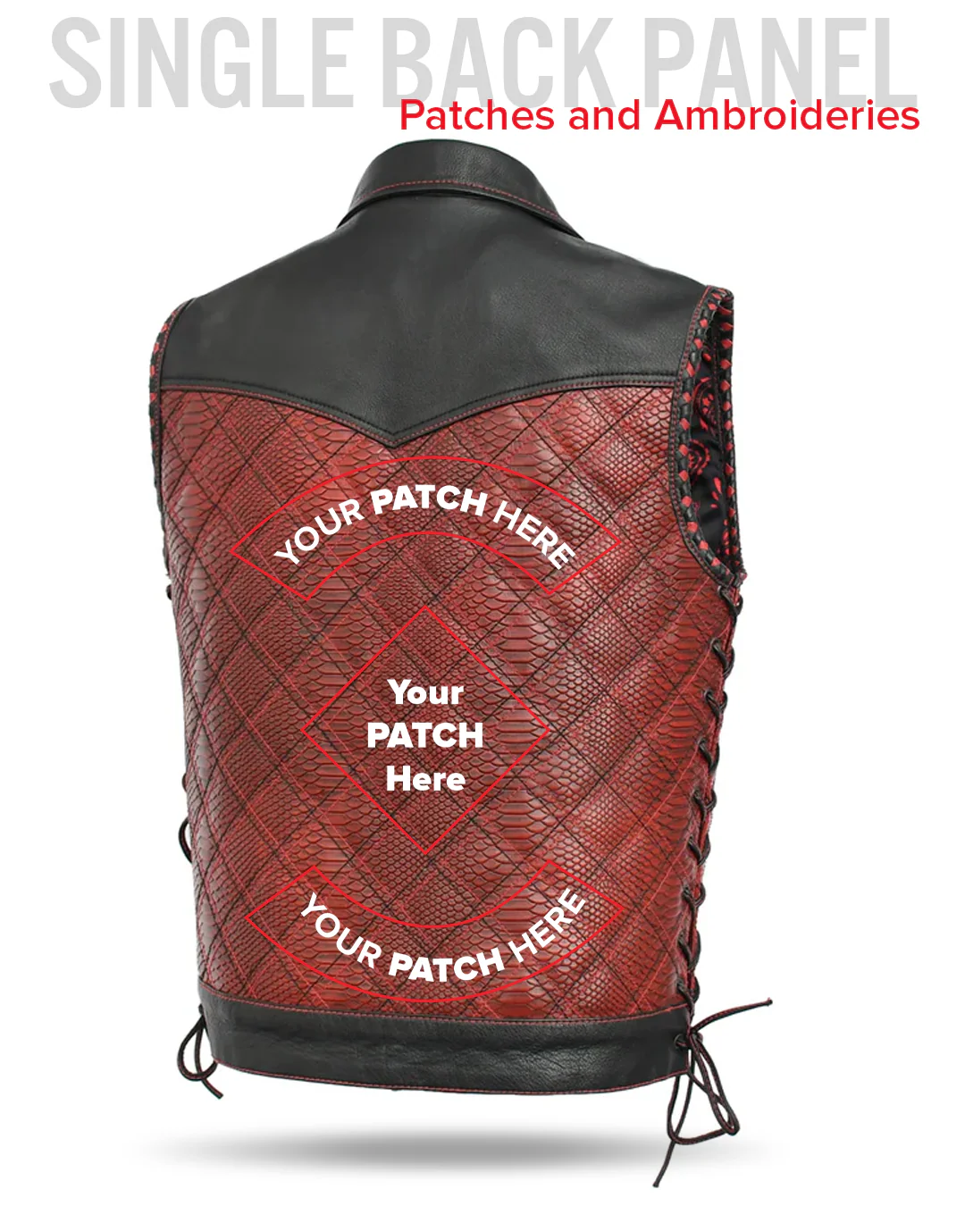 Kingsnake Men’s Motorcycle Leather Vest - Image 33