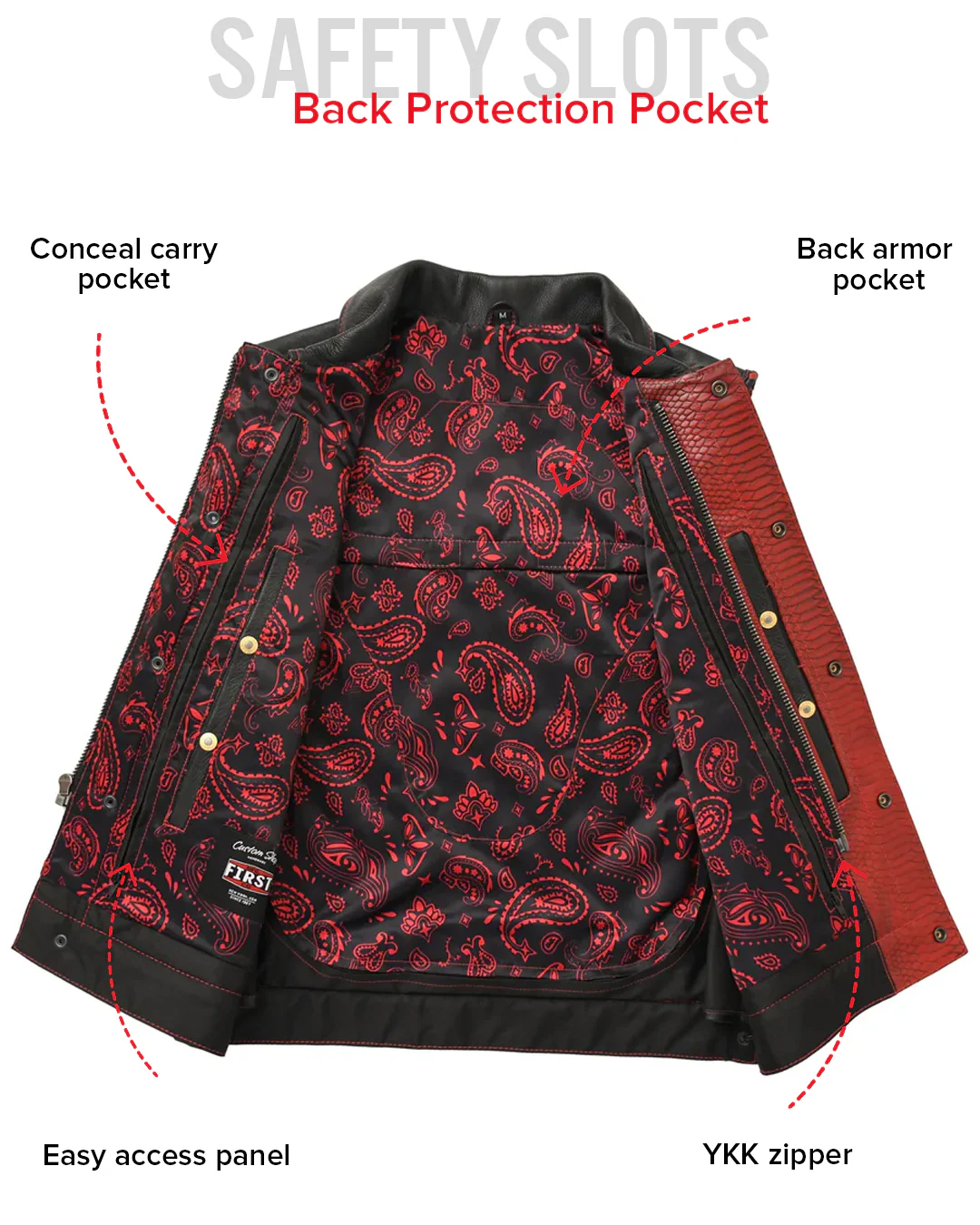 Kingsnake Men’s Motorcycle Leather Vest - Image 34