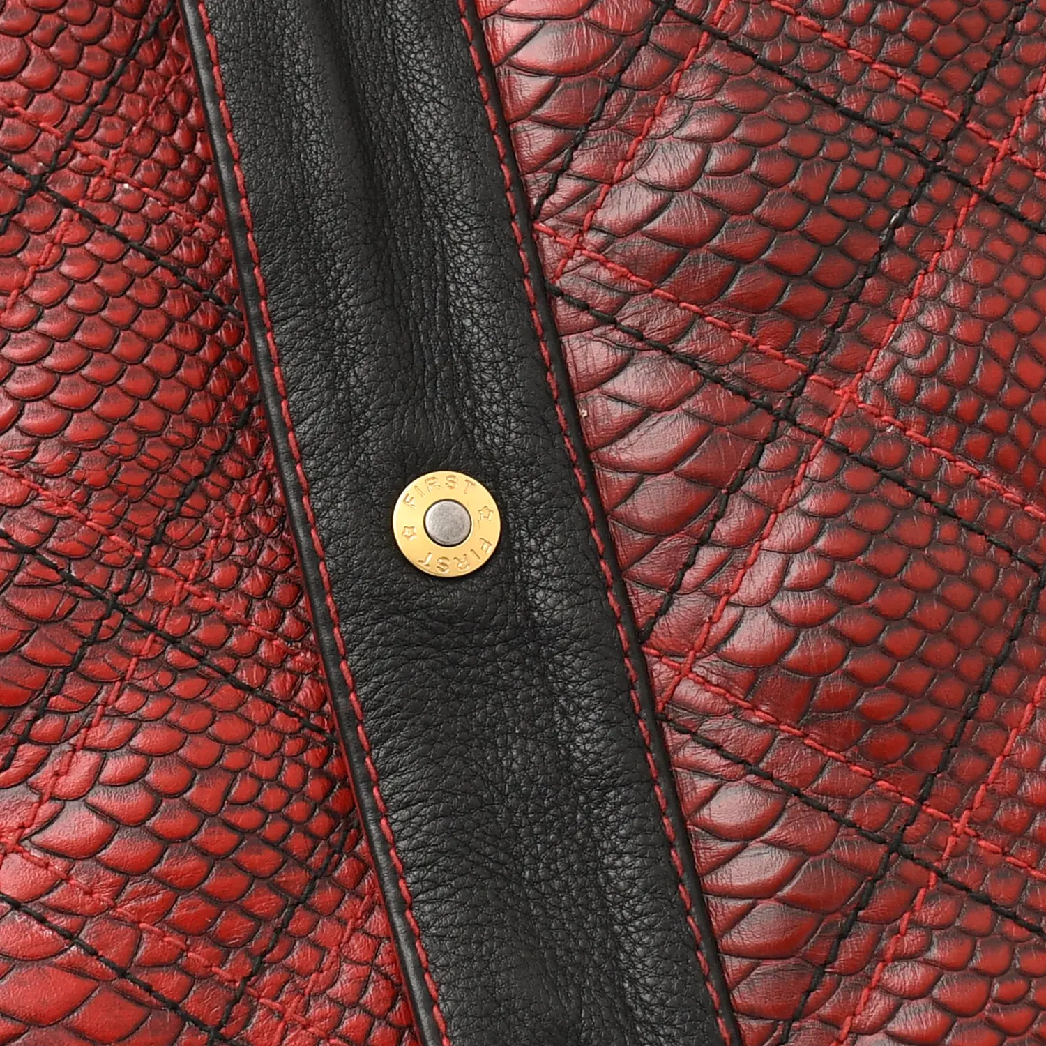 Kingsnake Men’s Motorcycle Leather Vest - Image 7