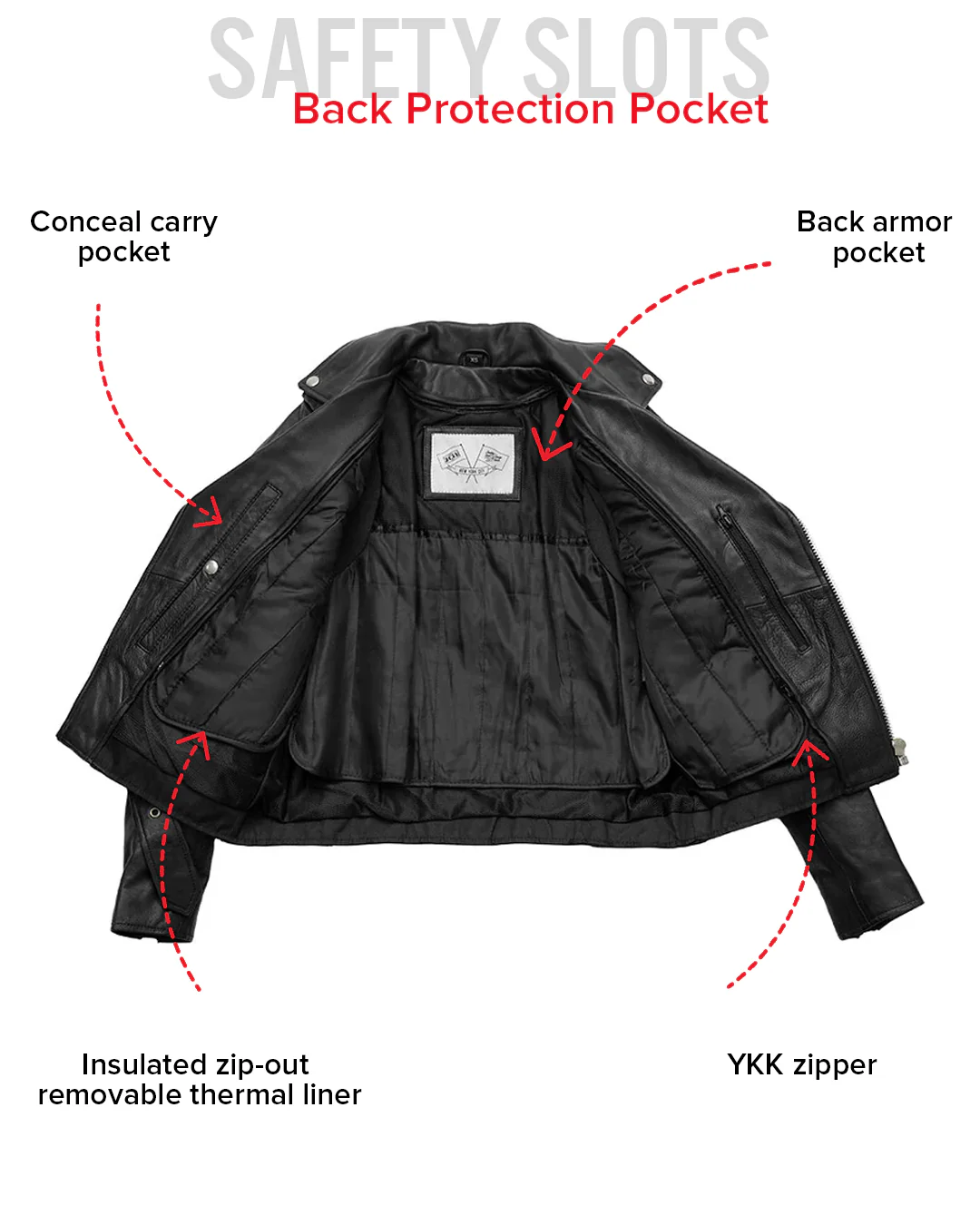 Lesley - Women's Motorcycle Leather Jacket - BHBR - Image 11