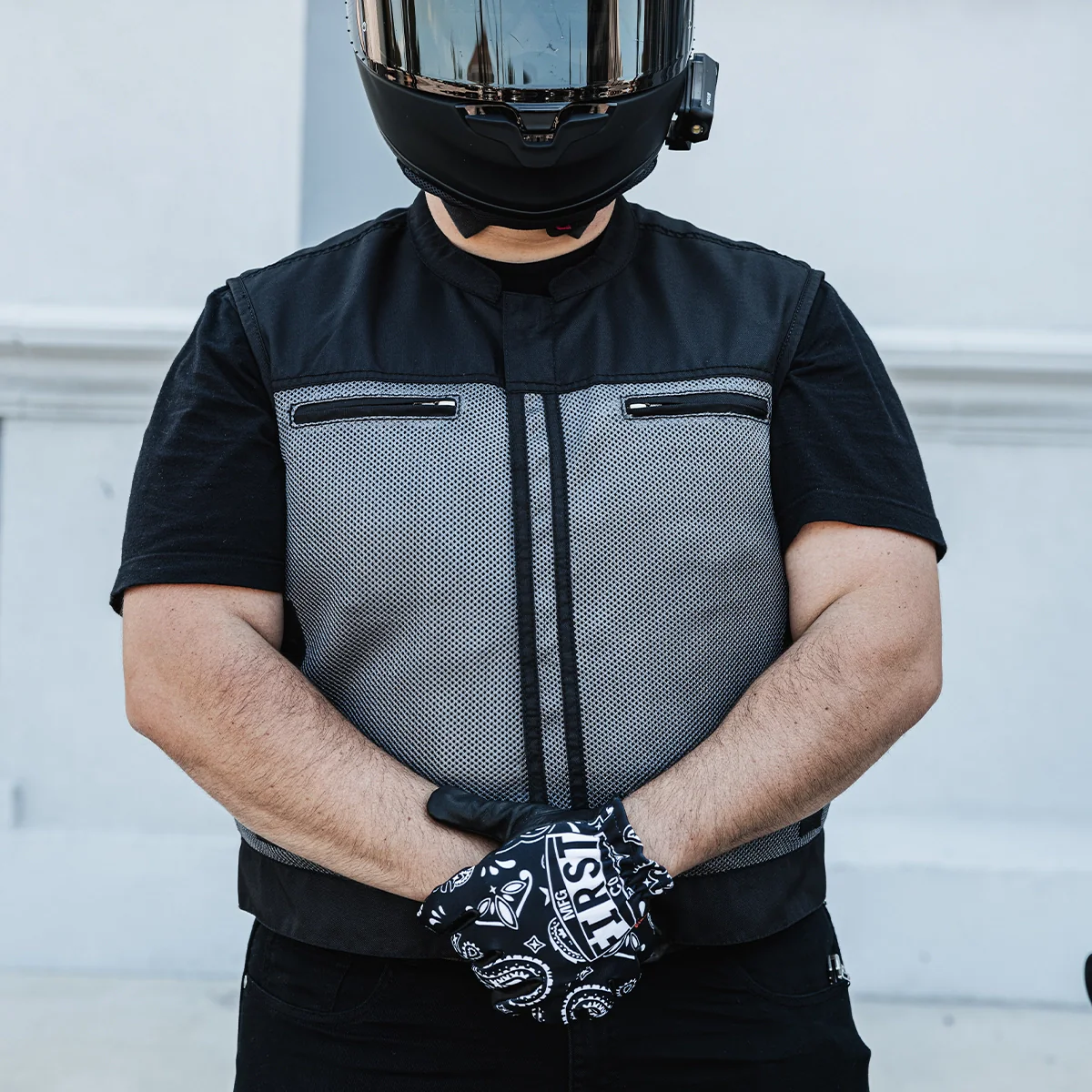 Lowrider Moto Mesh Men's Motorcycle Vest - Image 25