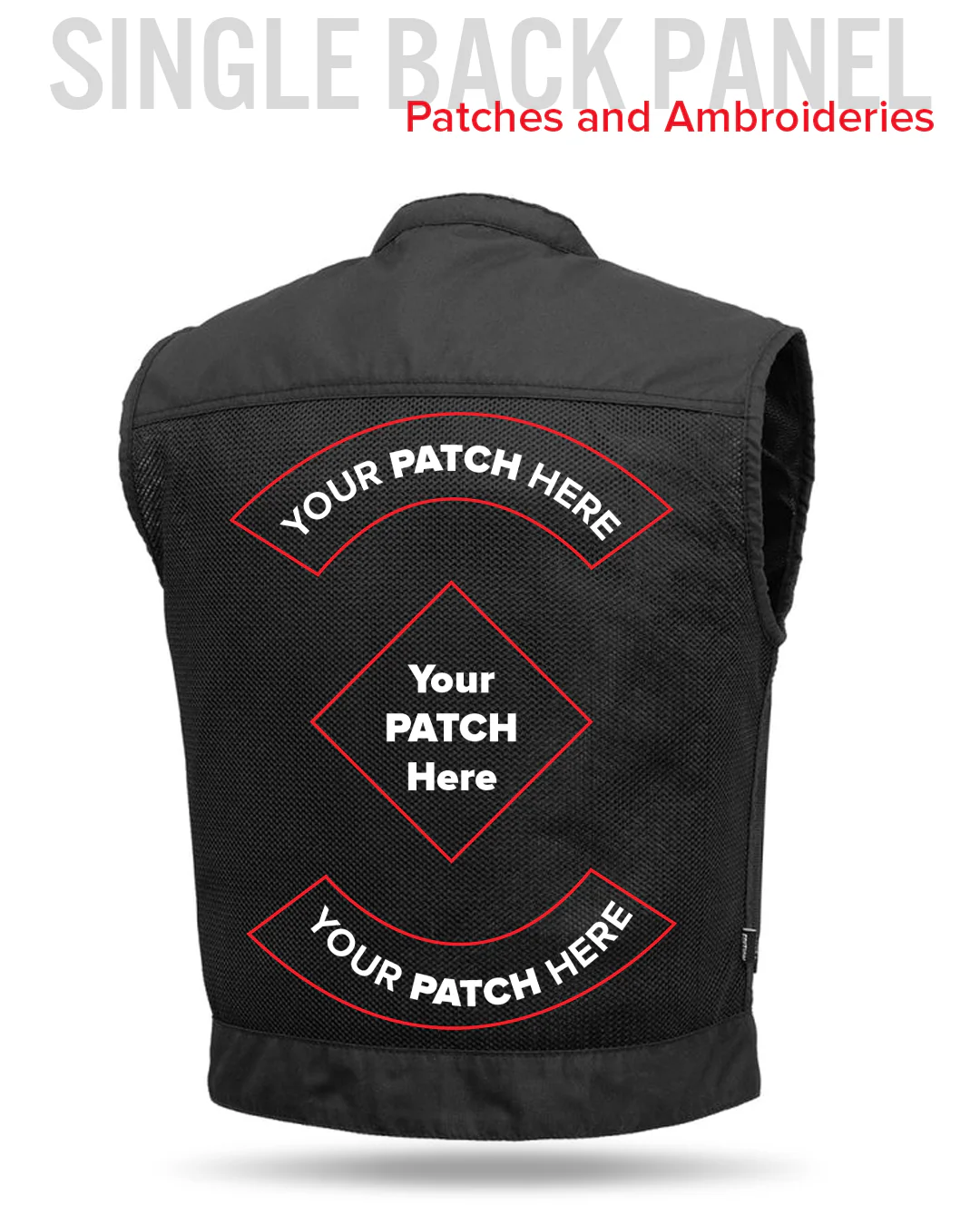 Lowrider Moto Mesh Men's Motorcycle Vest - Image 45