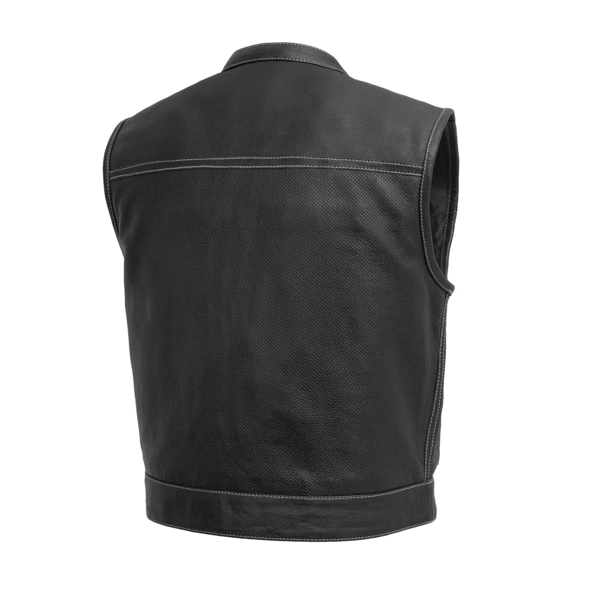 Lowrider Perforated Men's Leather Vest - Image 13