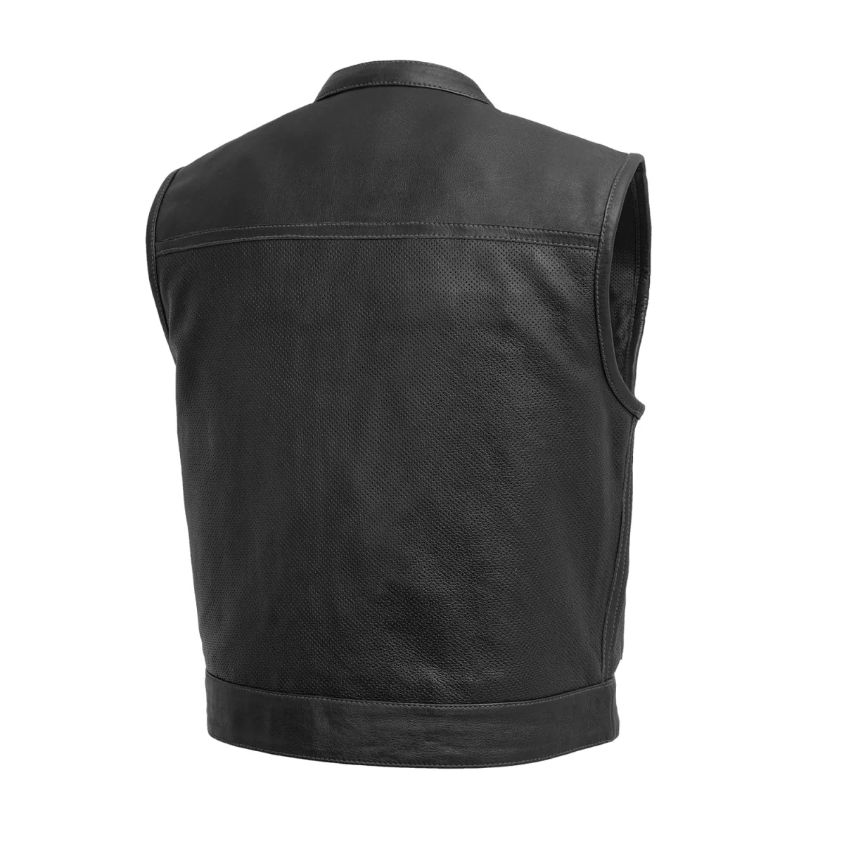 Lowrider Perforated Men's Leather Vest - Image 3