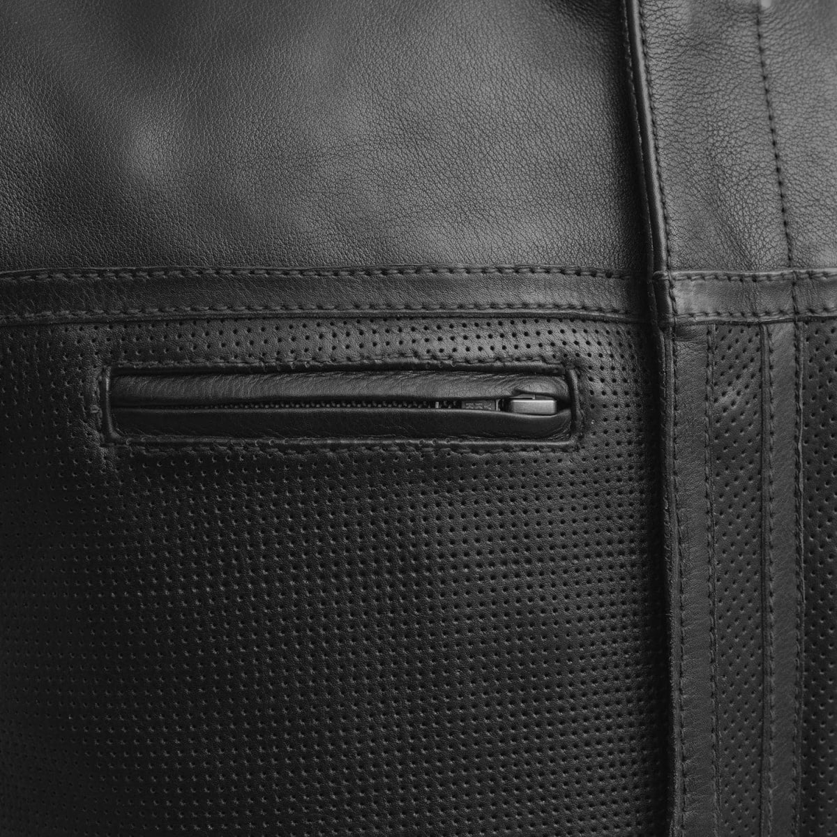 Lowrider Perforated Men's Leather Vest - Image 4